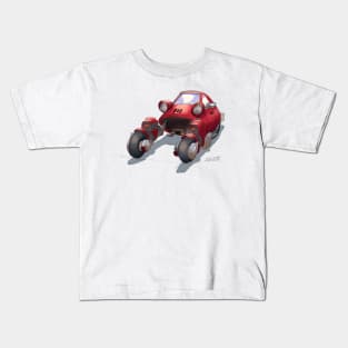 Future Retro Red Car Kids T-Shirt